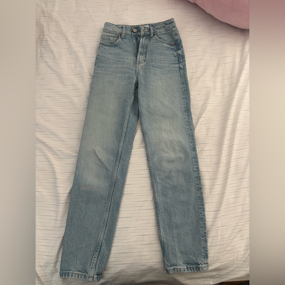Zara Sky Blue Denim Pants